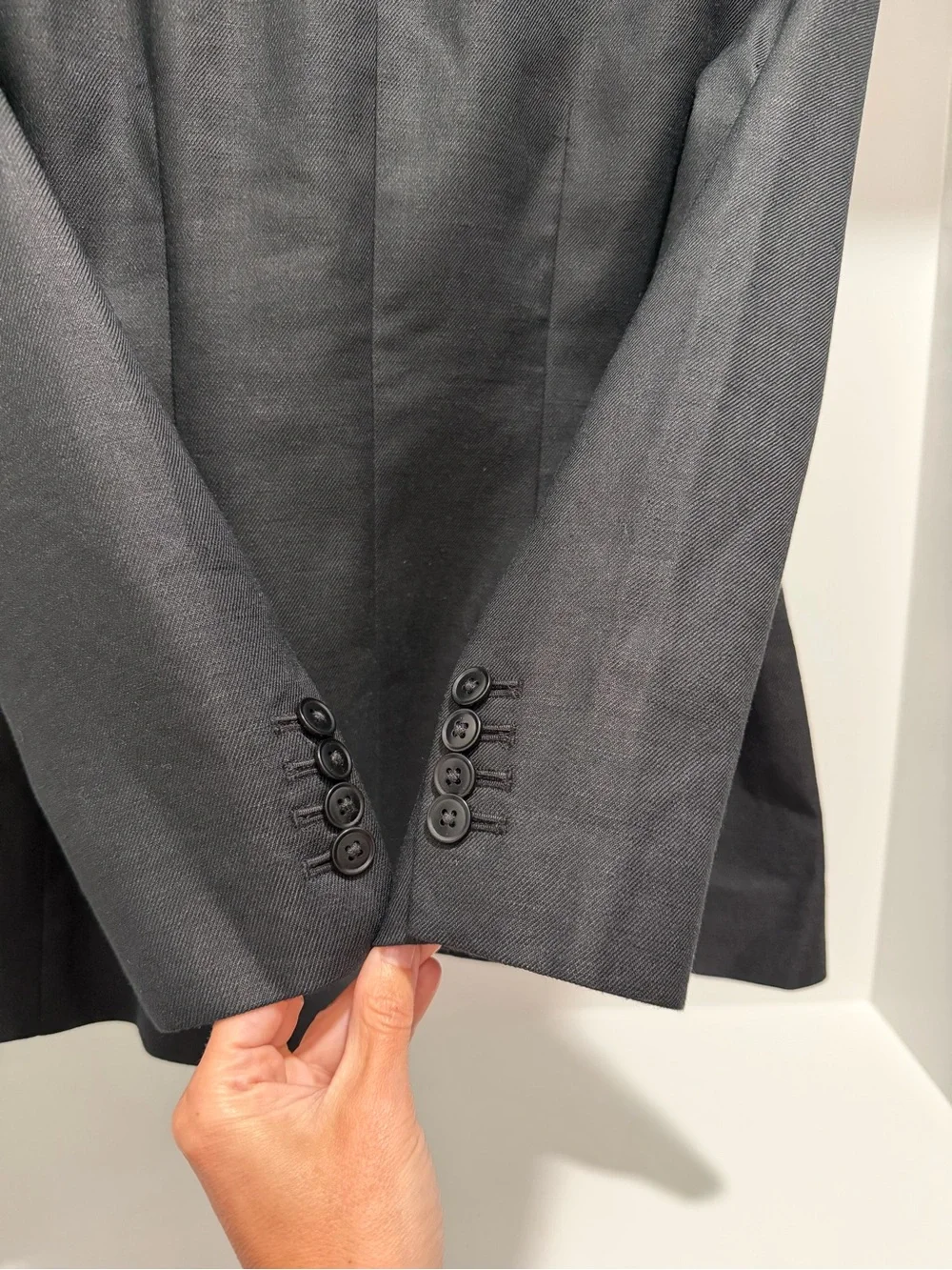 NEW J. Crew Margeaux blazer in Black stretch linen blend CS639 size 4 Petite
